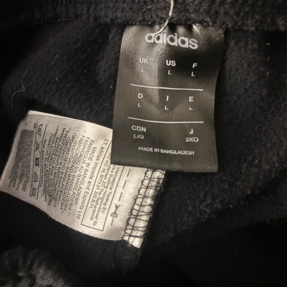 Adidas Black & White Track Pants Sweatpants Size L - Picture 5 of 6